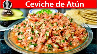 Ceviche de Atún  VickyRecetaFacil [upl. by Ardell552]