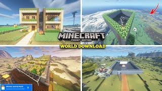 I am Giving You My Minecraft Survival World Download link  Best Survival Map For Beginners 😍 [upl. by Drape]