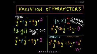 ❖ Variation of Parameters to Solve a Differential Equation Second Order ❖ [upl. by Ewell]