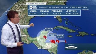 quotIt will be in Florida on the west coast next Wednesdayquot Denis Phillips talks about PTC 19 [upl. by Zolly]