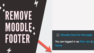 How to remove the footer of a Moodle website [upl. by Beck]