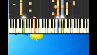 Peter Paul and Mary 500 miles Piano tutorial by Synthesia [upl. by Luamaj]