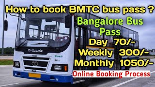 How to Book BMTC Day weekly or Monthly pass  AC and Non AC bus pass in Bangalore [upl. by Crin]