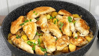 Картошка с Курицей на сковороде💯 Простой и Вкусный Рецепт👌 [upl. by Beghtol713]