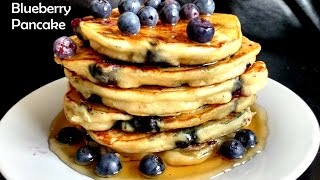 Eggless Blueberry Pancake Recipe The Best Eggless Pancake Recipe  Most Fluffy Pancake [upl. by Lana]