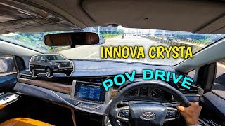 Toyota Innova Crysta POV Drive 2024 ASMR  Toyota Innova  Innova Crysta Walkaround  Deccan Moto [upl. by Einnol792]