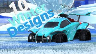 10 CLEAN Winter Themed Octane Designs In Rocket League [upl. by Ennazus]