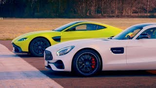 Aston Martin V8 Vantage vs MercAMG GT S  Top Gear Series 26 [upl. by Monie]