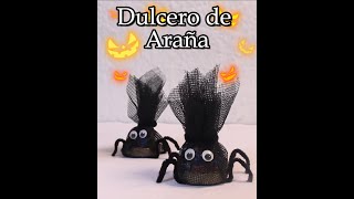 Haz un Dulcero de Araña 👻🦇 ▶ MANUALIDADES HALLOWEEN 2024 🦇🎃 Como Hacer Dulcero de Araña [upl. by Akaenahs]