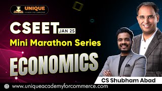 FREE CSEET JAN 25  ECONOMICS  MINI MARATHON  CS SHUMBHAM ABAD [upl. by Ehcor937]