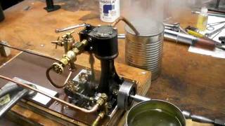 Live steam launch propeller test using Scott boiler and Stuart V10 [upl. by Oniratac949]