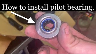 How to install a pilot bearing and flywheel [upl. by Aronas]