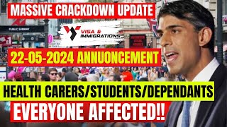 UK New Update On Dependent Student Care Visa amp Work Visas Everyone Affected Massive Crackdown [upl. by Neetsuj]