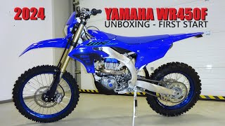 2024 YAMAHA WR450F  UNBOXING NEW BIKE  FIRST START  4K [upl. by Eatnuahs]