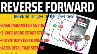 🔴 Delta Drive parameter setting  REVERSE FORWARD  Potentiometer  Accel Decel Time in hindi [upl. by Weikert84]