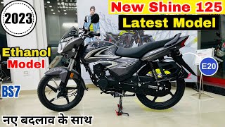 2023 New Honda Shine 125 BS7 E20😍Detailed Review  New Price  Changes  Mileage  Features  Update [upl. by Clotilde]