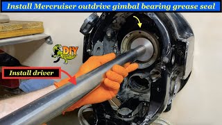 Install Mercruiser alpha gimbal bearing grease seal [upl. by Tess]