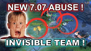 Dota 2 NEW 707 BUG ABUSE  INVISIBLE TEAM [upl. by Inness]