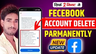 How to delete facebook account permanently full process  Facebook account kaise delete kare 2024 [upl. by Fugate]