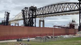 Great Lakes freighter Paul R Tregurtha in the Soo Lock Canal [upl. by Melak]