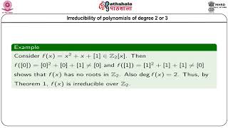 Irreducibility of Polynomials over a field [upl. by Bram]