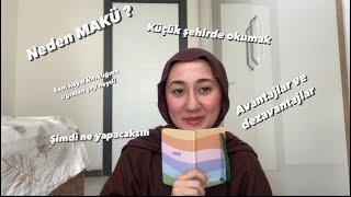 Makü  Küçük şehirde okumak dezavantaj mı  Sosyoloji okunur mu [upl. by Russi]