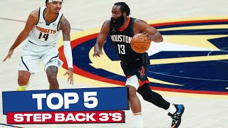 James Harden’s Top 5 Step Back 3Pointers ♨ [upl. by Nonac]