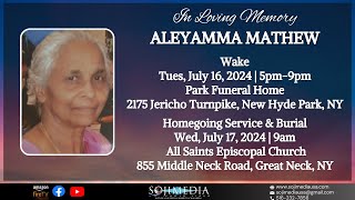 BURIAL  ALEYAMMA MATHEW [upl. by Stralka]