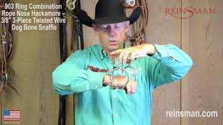 Bit 903 RING COMBINATION ROPE NOSE HACKAMORE [upl. by Aileon442]