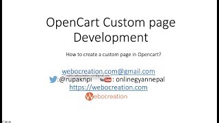 How to create custom page in OpenCart 3  Developer guide [upl. by Keeler]