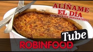 ROBINFOOD  Quiche casera de piquillos y emmental  Crema de coliflor [upl. by Gisele]