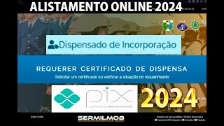 ALISTAMENTO MILITAR COMO PAGAR E REQUERER A TAXA DO CERTIF DE DISPENSA DE INCORPORAÇÃO 2024 [upl. by Angelis]