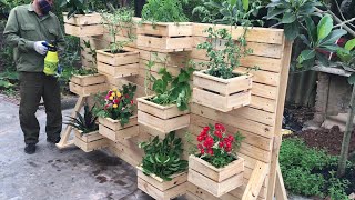 Diy Amazing Wood Pallet Projects Ideas  Beautiful and Neat Vegetable Gardens Thanks to Pallets [upl. by Lanam]