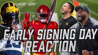 EARLY SIGNING DAY REACTION  Oregon OWNS again Michigan MOVING UP USC Roller Coaster  Big Ten Ted [upl. by Yezdnil215]