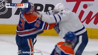 Justin Holl vs Ryan Nugent Hopkins Mar 1 2023 [upl. by Elatia883]