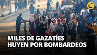 GAZATÍES DESESPERADOS huyen de sus casas tras REANUDARSE BOMBARDEOS israelíes  El Comercio [upl. by Bruis]