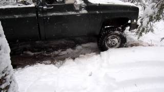 1987 Chevrolet K30 snow wheeling 3 [upl. by Caughey428]