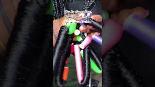 Watch how I created French curls at the tips of my braids braids curlyhair naturalhair [upl. by Lawlor]