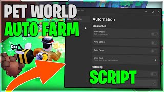 HALLOWEEN🎃 Roblox Pet World Script Auto Farm And Auto Hatch Eggs Pastebin 2024 [upl. by Savannah453]