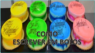 Como escrever em bolos  aprenda a escrever em bolos e decore seus bolos com escritas incríveis [upl. by Reinke]