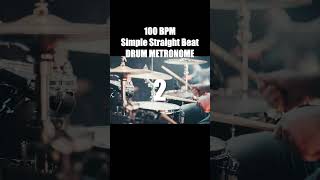 100 BPM  Simple Straight Beat  Drum Track [upl. by Judye455]