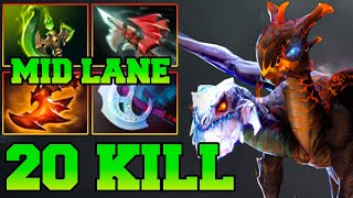 20 Kills Jakiro Dota 2  Dota 2 Jakiro Mid Lane Hard Support Carry Build Guide Gameplay 735 [upl. by Xad]