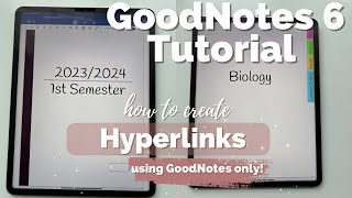 Create CLICKABLE TABS in GoodNotes  GOODNOTES 6 UPDATE  Add hyperlinks to your digital Notebook [upl. by Lesiram]