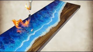 Epoxy Ocean Table  The Complete Finishing Process [upl. by Benedikt]