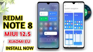 REDMI NOTE 8 MIUI 125  HOW TO INSTALL MIUI 125 XIAOMIEU ON REDMI NOTE 8 REDMI NOTE 8 ANDROID 11 [upl. by Inalawi96]