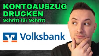 Volksbank Kontoauszug drucken So einfach gehts 2024 [upl. by Bank]