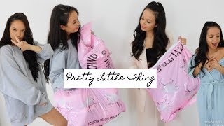 PRETTY LITTLE THING TRY ON HAUL  AYSE AND ZELIHA [upl. by Moffat241]