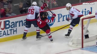 Nico Hischier scores a goal against the Washington Capitals [upl. by Arnelle]