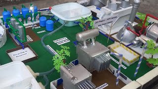 WORKING MODEL OF WASTE WATER TREATMENT PLANT  EXHIBITION WORKING MODEL  QUANTUM ENGINEERS [upl. by Sinnaoi]