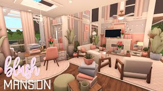 BLOXBURG Roleplay Blush Mansion  House Build [upl. by Lalaj]